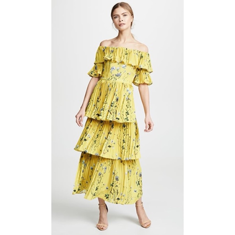 Opt Vimmy Dress in Yellow Floral